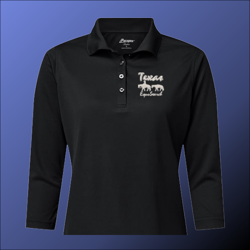 paragon 3/4 sleeve ladies polo Black