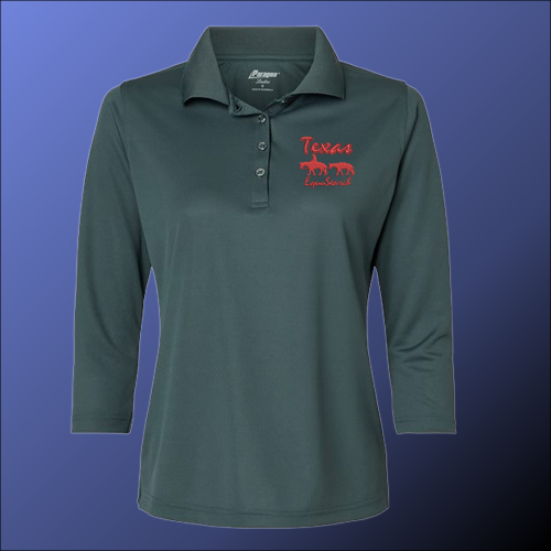 paragon 3/4 sleeve ladies polo carbon