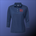 paragon 3/4 sleeve ladies polo navy